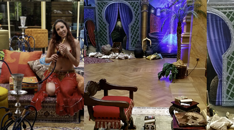 Shishabar in een zaal